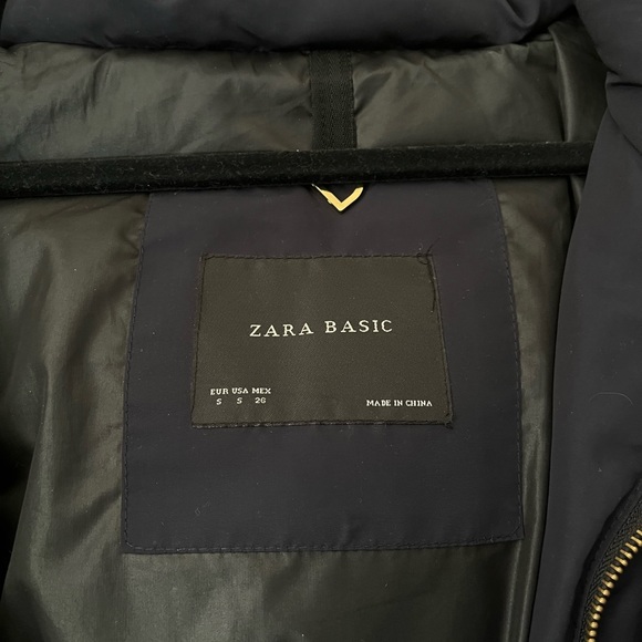 ZARA Navy Blue Puffer Jacket - Picture 2 of 2